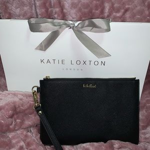 Katie Loxton Black secret message pouch